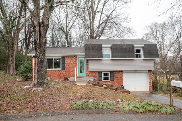 tri-level home featuring a garage