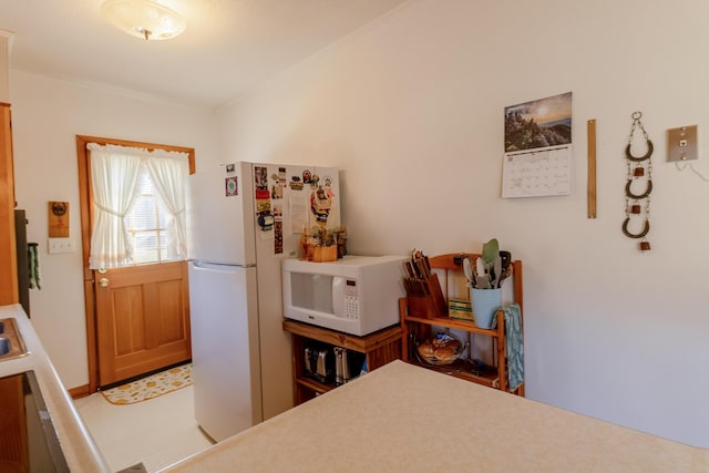 kitchen featuring white appliances