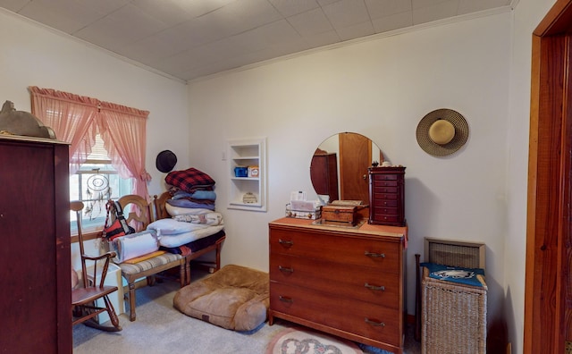 interior space featuring crown molding