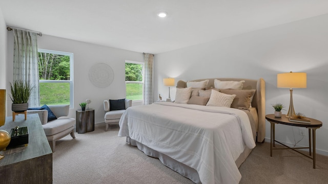 view of carpeted bedroom