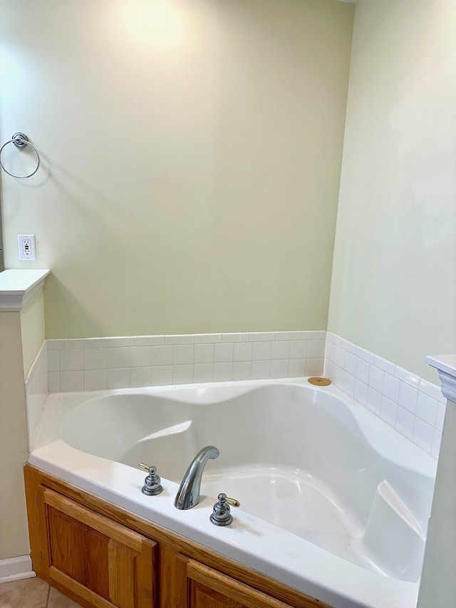 bathroom featuring a washtub