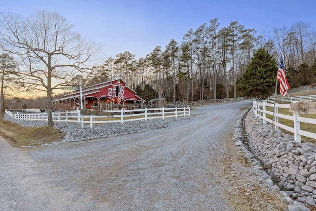 view of road