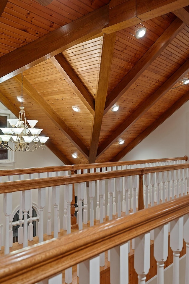 interior details with an inviting chandelier