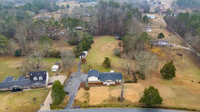 bird's eye view featuring a rural view