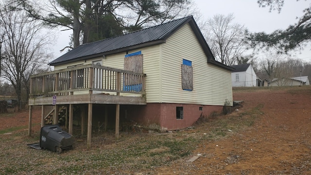 exterior space with a deck