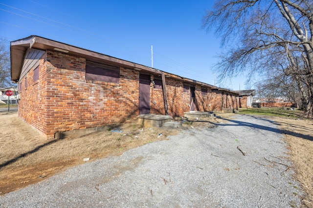 view of single story home