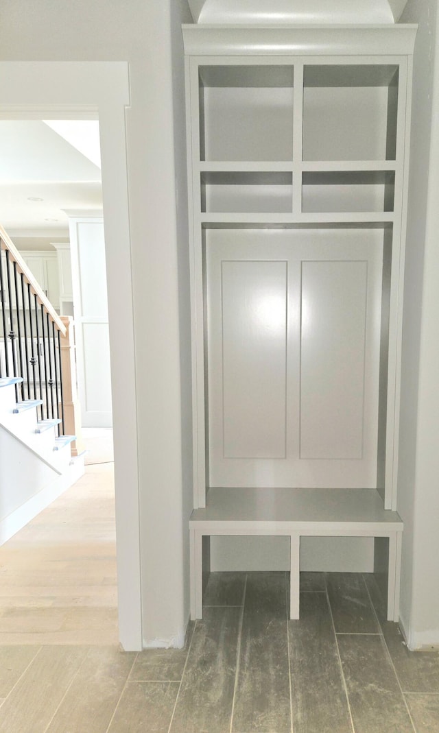 9892 Trestle Cir Unit 50, Ooltewah, TN 37363 - mudroom with wood finished floors and baseboards