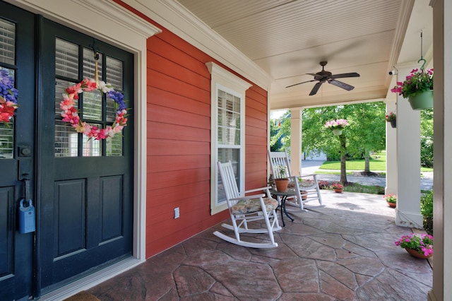 8625 Homecoming Dr, Chattanooga, TN 37421 - view of patio / terrace featuring a porch and ceiling fan