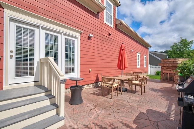 8625 Homecoming Dr, Chattanooga, TN 37421 - view of patio featuring outdoor dining area and grilling area