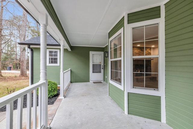 view of patio / terrace featuring covered porch