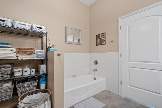 bathroom with a bath