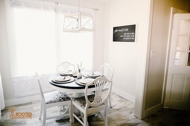 dining area with baseboards