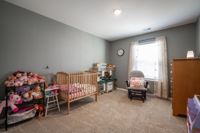 bedroom with carpet