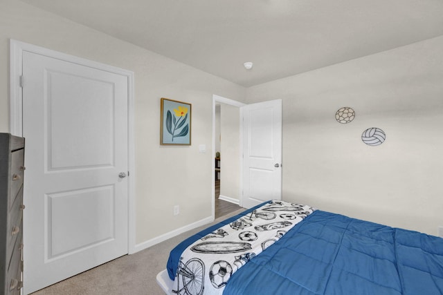 view of carpeted bedroom