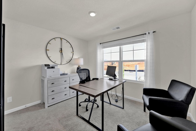 view of carpeted office