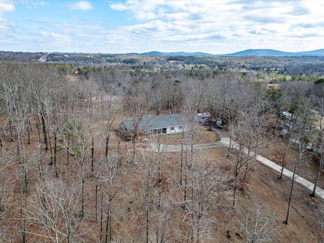 bird's eye view featuring a mountain view