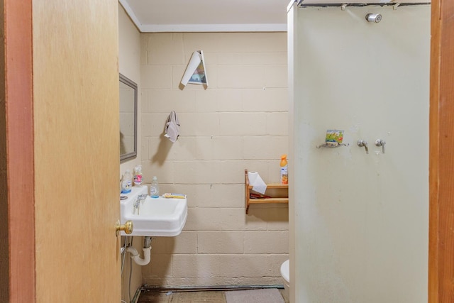 bathroom with sink and toilet