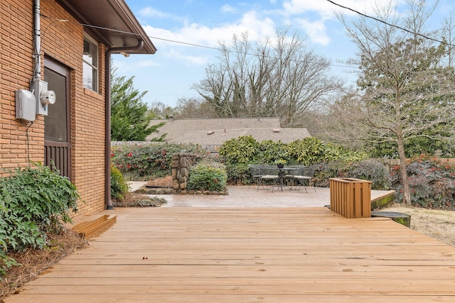 view of wooden deck