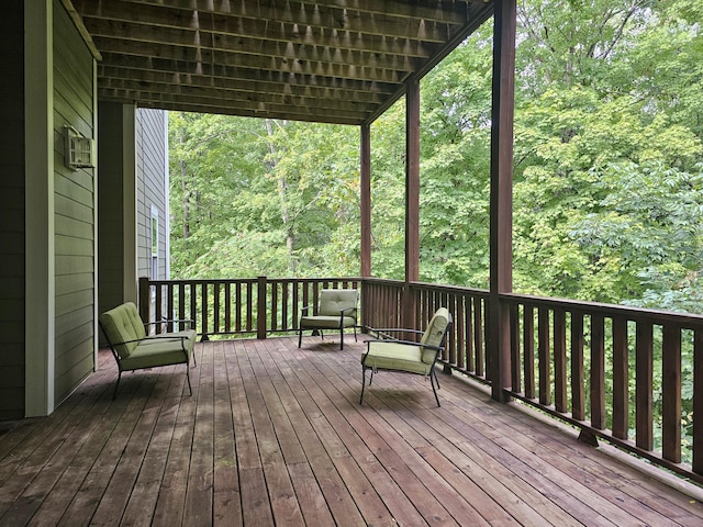 view of wooden terrace