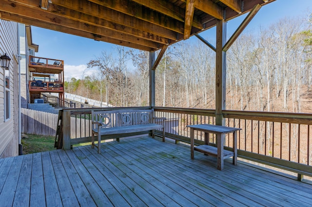 view of wooden deck