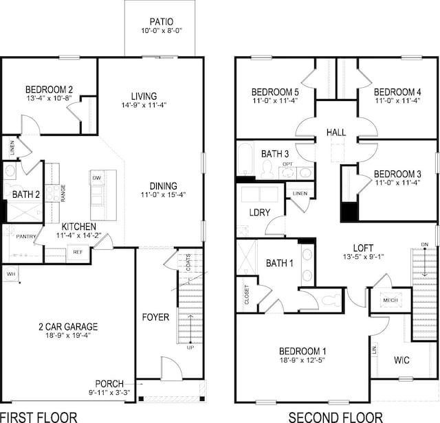 345 Draft St, Rossville, GA 30741 - floor plan / room layout