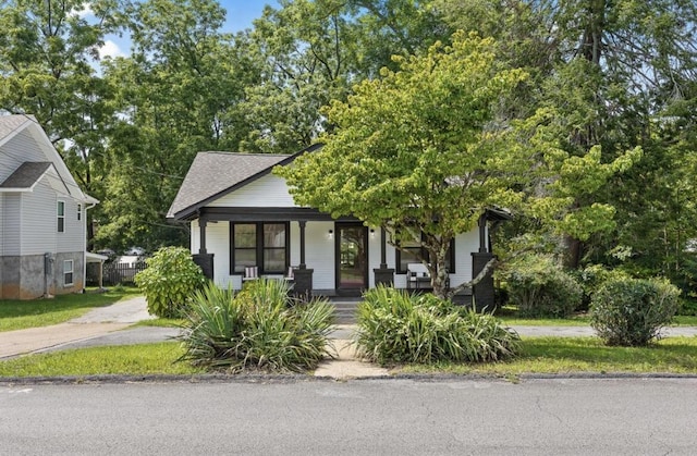 view of front of property with a porch