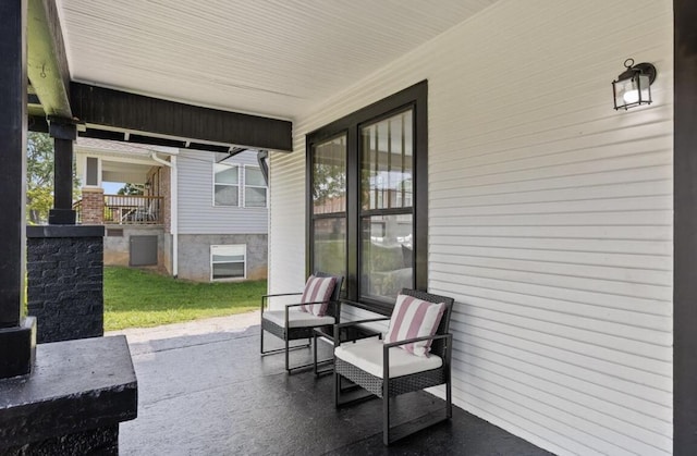 view of patio / terrace featuring a porch