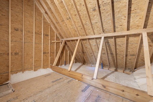 view of attic