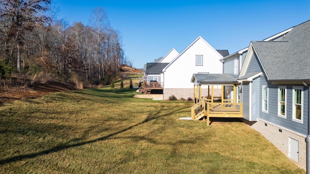 exterior space with a wooden deck