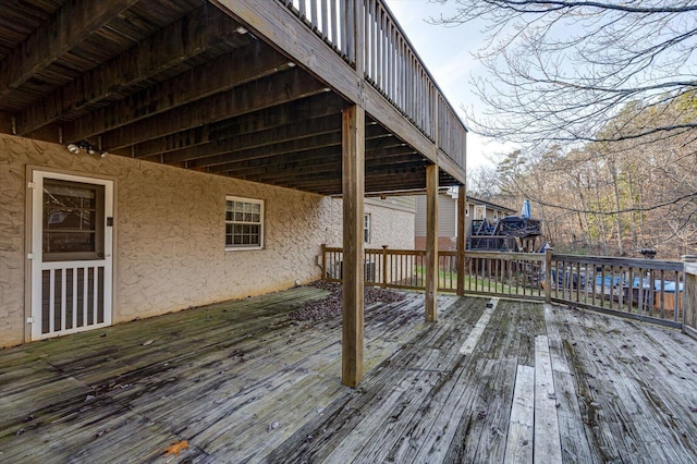 view of wooden deck