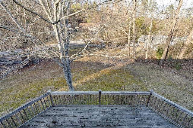 view of yard featuring a deck