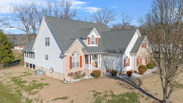 view of front of property featuring central AC