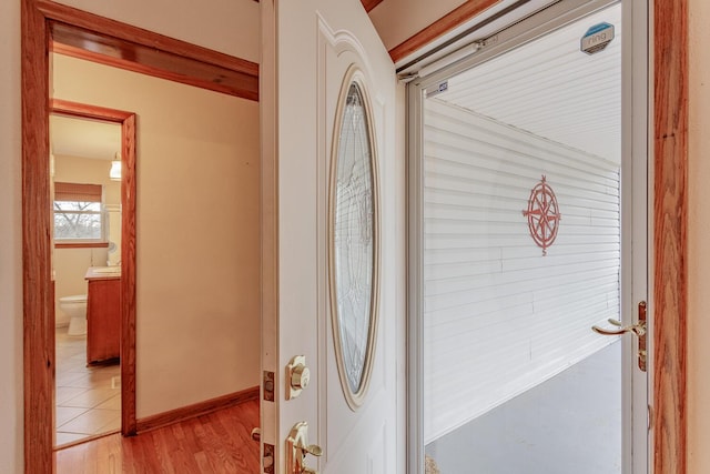 interior space featuring hardwood / wood-style flooring