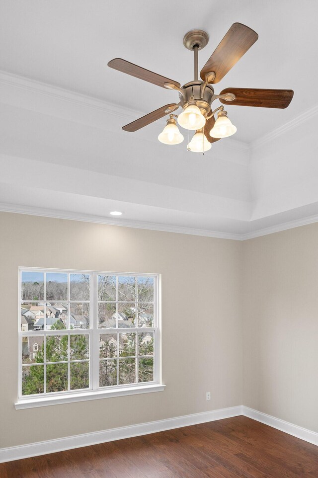 8500 Standifer Gap Rd, Chattanooga, TN 37421 - unfurnished room with baseboards, dark wood-type flooring, and ornamental molding