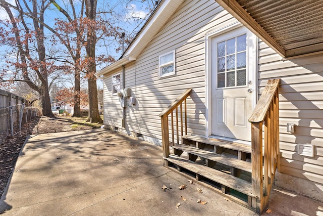 exterior space with a patio