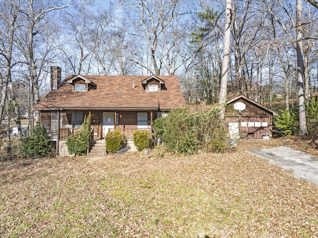 view of front of property with covered porch