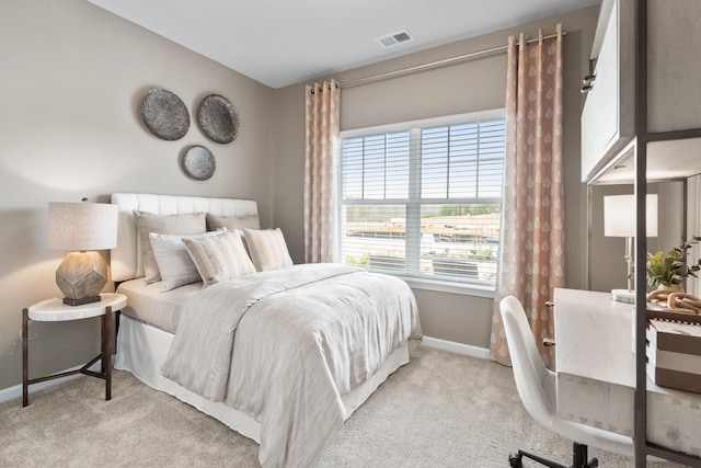 view of carpeted bedroom