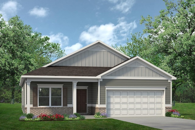8841 Windhaven Rd, Ooltewah, TN 37363 - craftsman inspired home with a garage and a front yard