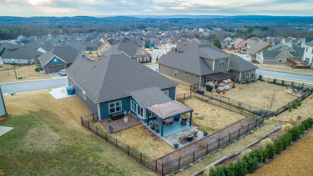 bird's eye view featuring a residential view