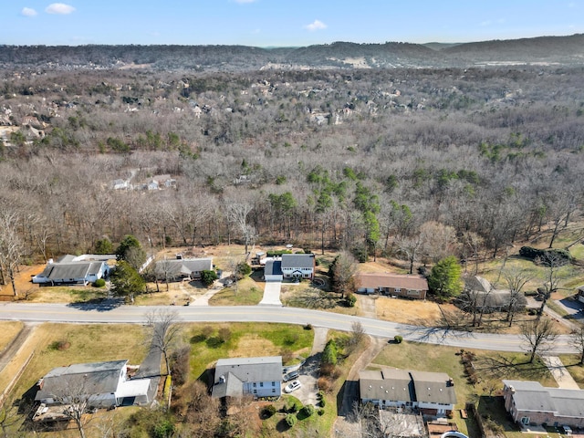 bird's eye view featuring a mountain view