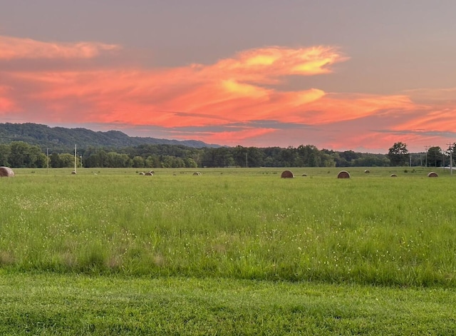 mountain view with a rural view