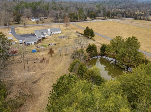 aerial view featuring a rural view