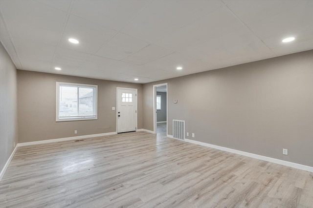 interior space featuring light hardwood / wood-style floors