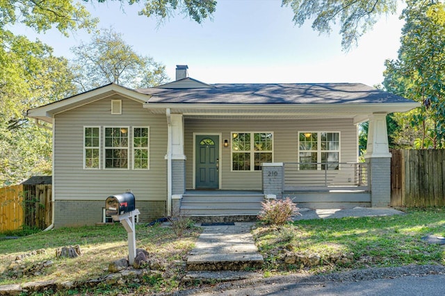 view of front of house with a porch