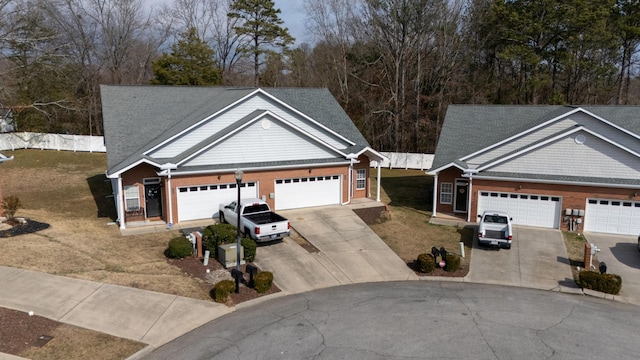 view of front facade featuring a garage