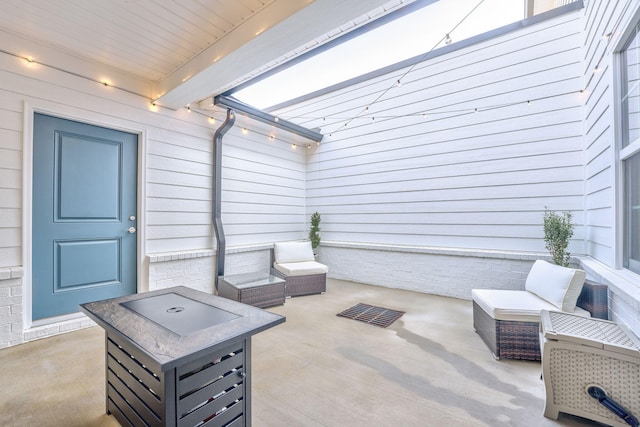 view of patio / terrace featuring an outdoor hangout area