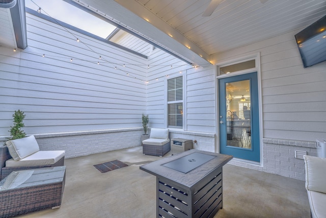 view of patio featuring outdoor lounge area