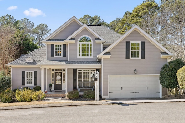 view of front property featuring a garage