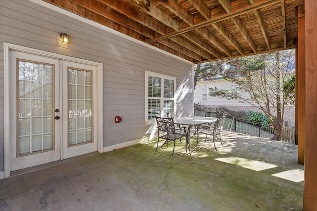 view of patio / terrace with french doors