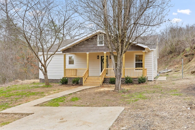 bungalow-style home featuring a porch